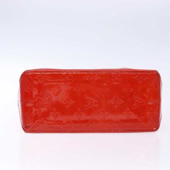 LOUIS VUITTON Monogram Vernis Reade PM Hand Bag Red Rouge M91088 - Picture 9 of 12
